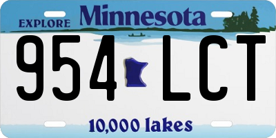 MN license plate 954LCT