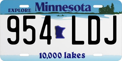 MN license plate 954LDJ