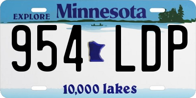 MN license plate 954LDP