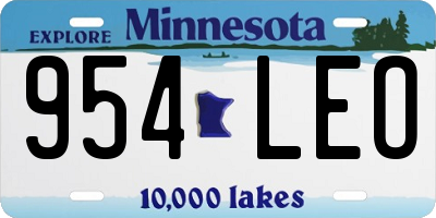 MN license plate 954LEO
