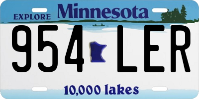MN license plate 954LER