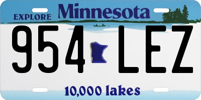 MN license plate 954LEZ