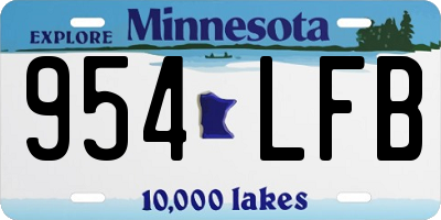 MN license plate 954LFB