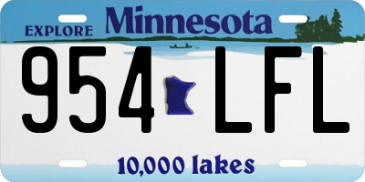 MN license plate 954LFL
