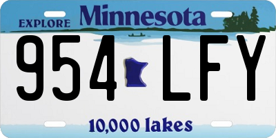 MN license plate 954LFY