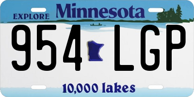 MN license plate 954LGP