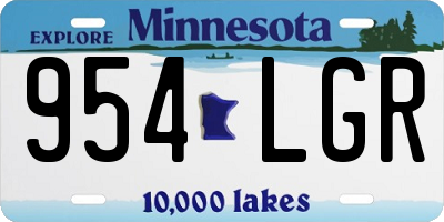 MN license plate 954LGR