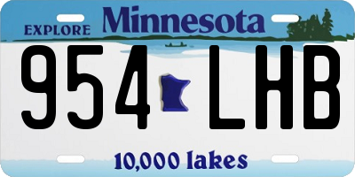 MN license plate 954LHB