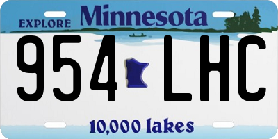 MN license plate 954LHC
