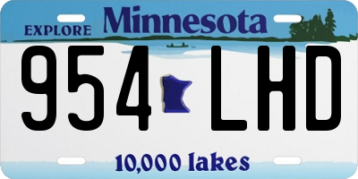 MN license plate 954LHD