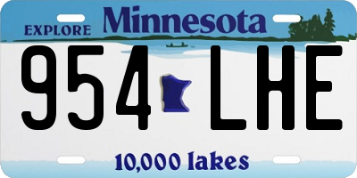 MN license plate 954LHE