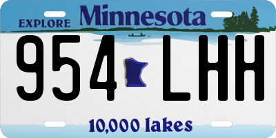 MN license plate 954LHH