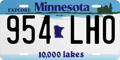 MN license plate 954LHO