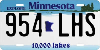 MN license plate 954LHS