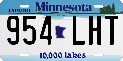 MN license plate 954LHT