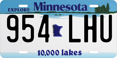 MN license plate 954LHU