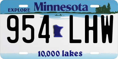MN license plate 954LHW
