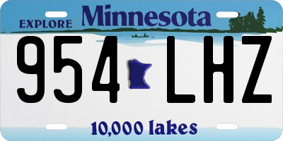 MN license plate 954LHZ