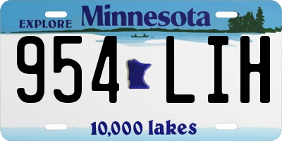MN license plate 954LIH