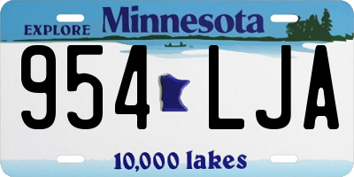MN license plate 954LJA