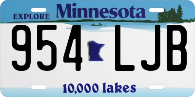 MN license plate 954LJB