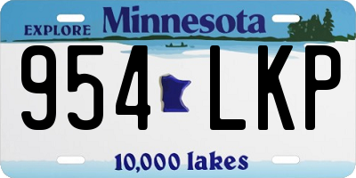 MN license plate 954LKP