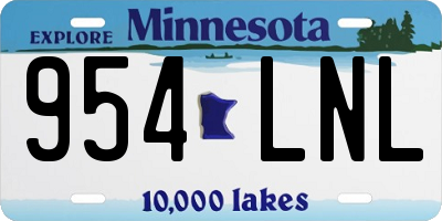 MN license plate 954LNL