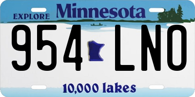 MN license plate 954LNO