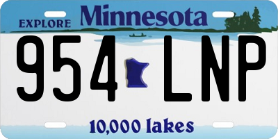 MN license plate 954LNP