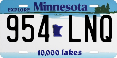 MN license plate 954LNQ