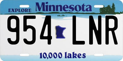 MN license plate 954LNR