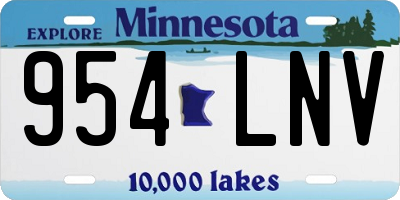 MN license plate 954LNV