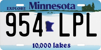 MN license plate 954LPL