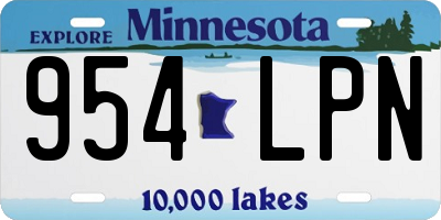 MN license plate 954LPN