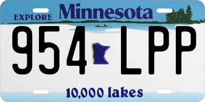 MN license plate 954LPP