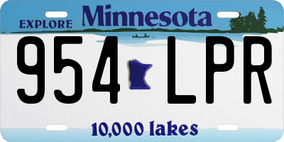 MN license plate 954LPR