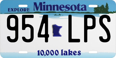 MN license plate 954LPS