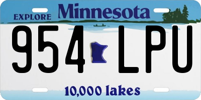 MN license plate 954LPU