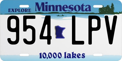MN license plate 954LPV