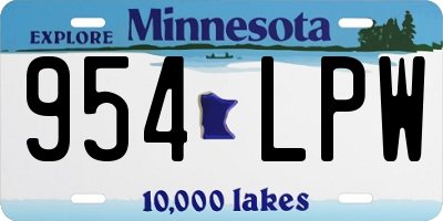 MN license plate 954LPW