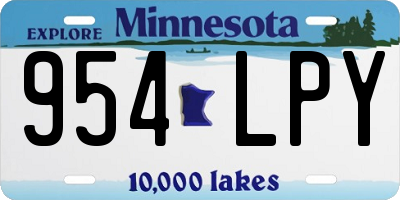 MN license plate 954LPY