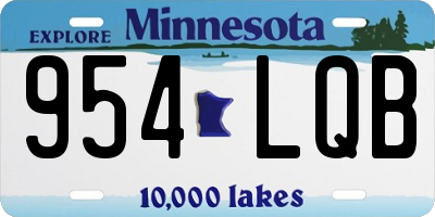 MN license plate 954LQB