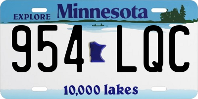 MN license plate 954LQC
