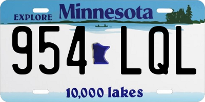 MN license plate 954LQL