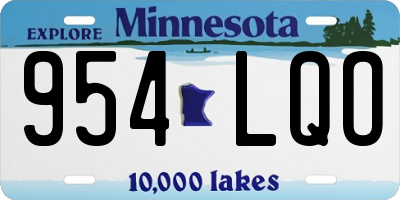 MN license plate 954LQO