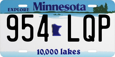 MN license plate 954LQP
