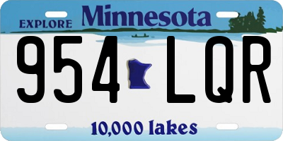 MN license plate 954LQR
