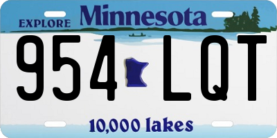 MN license plate 954LQT