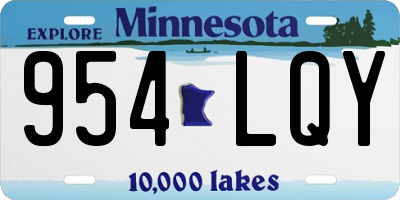 MN license plate 954LQY