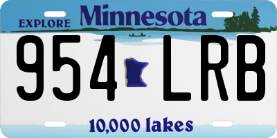 MN license plate 954LRB
